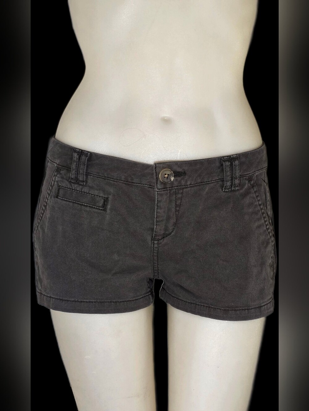 EUC Express Low Rise Short Shorts Gray Green 00